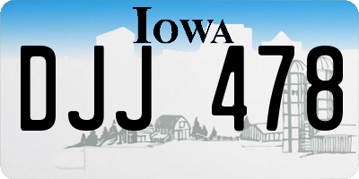 IA license plate DJJ478