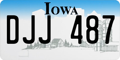IA license plate DJJ487