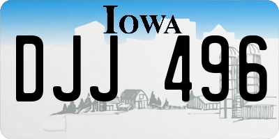 IA license plate DJJ496