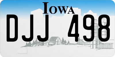 IA license plate DJJ498