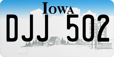 IA license plate DJJ502
