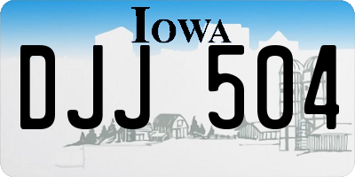 IA license plate DJJ504