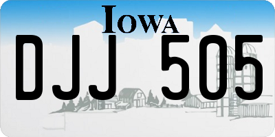 IA license plate DJJ505
