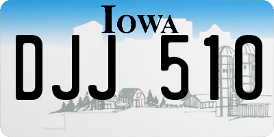 IA license plate DJJ510