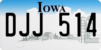 IA license plate DJJ514