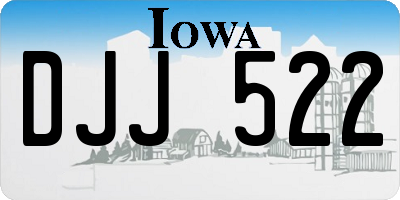 IA license plate DJJ522
