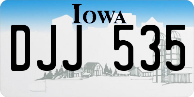 IA license plate DJJ535