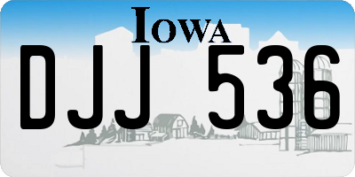 IA license plate DJJ536