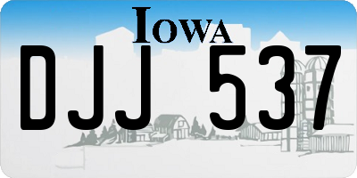 IA license plate DJJ537