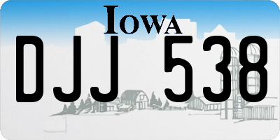 IA license plate DJJ538