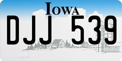 IA license plate DJJ539