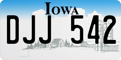 IA license plate DJJ542