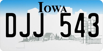 IA license plate DJJ543