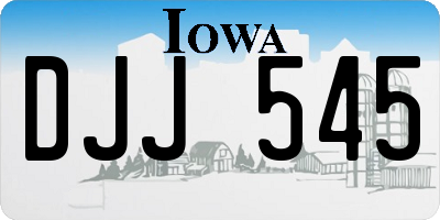 IA license plate DJJ545