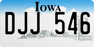 IA license plate DJJ546