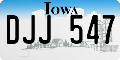 IA license plate DJJ547