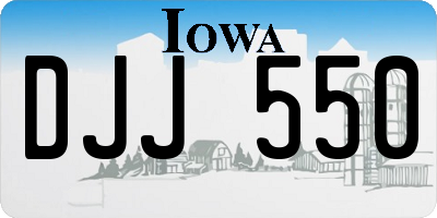 IA license plate DJJ550