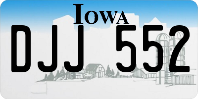 IA license plate DJJ552