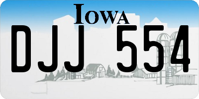 IA license plate DJJ554