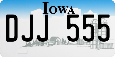 IA license plate DJJ555