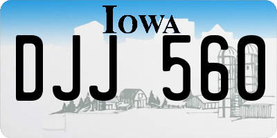 IA license plate DJJ560