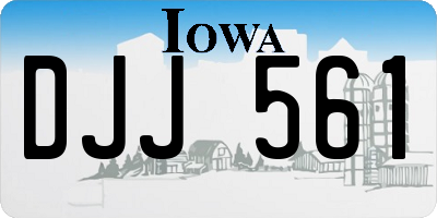 IA license plate DJJ561