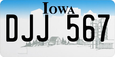 IA license plate DJJ567