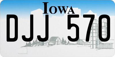 IA license plate DJJ570