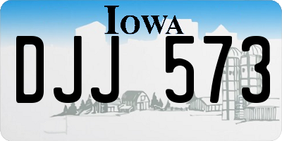 IA license plate DJJ573