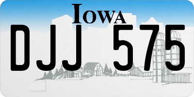 IA license plate DJJ575