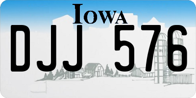 IA license plate DJJ576