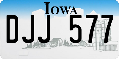 IA license plate DJJ577