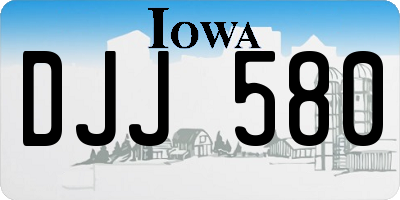 IA license plate DJJ580