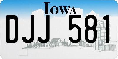 IA license plate DJJ581