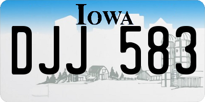 IA license plate DJJ583