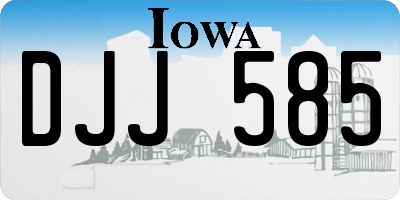 IA license plate DJJ585