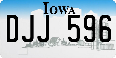 IA license plate DJJ596