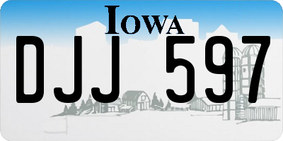 IA license plate DJJ597