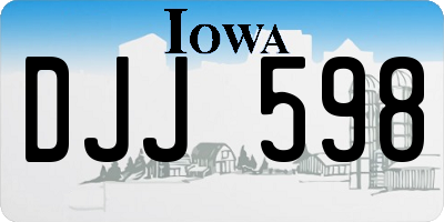 IA license plate DJJ598