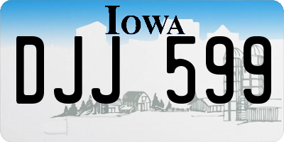 IA license plate DJJ599