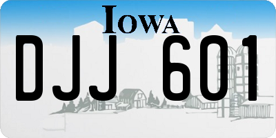 IA license plate DJJ601