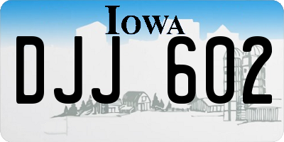 IA license plate DJJ602