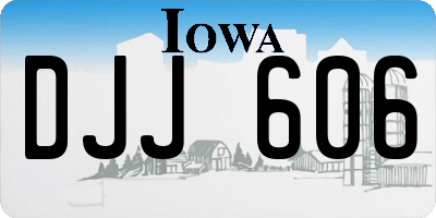 IA license plate DJJ606
