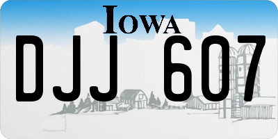 IA license plate DJJ607