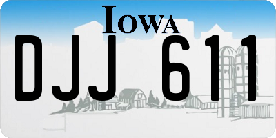 IA license plate DJJ611
