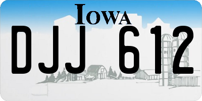 IA license plate DJJ612