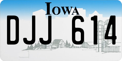 IA license plate DJJ614