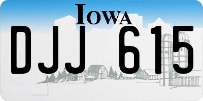 IA license plate DJJ615
