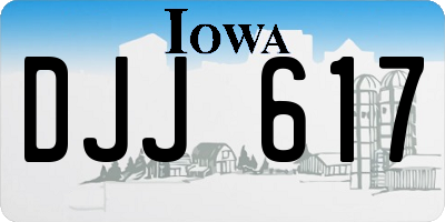 IA license plate DJJ617