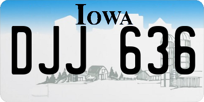 IA license plate DJJ636